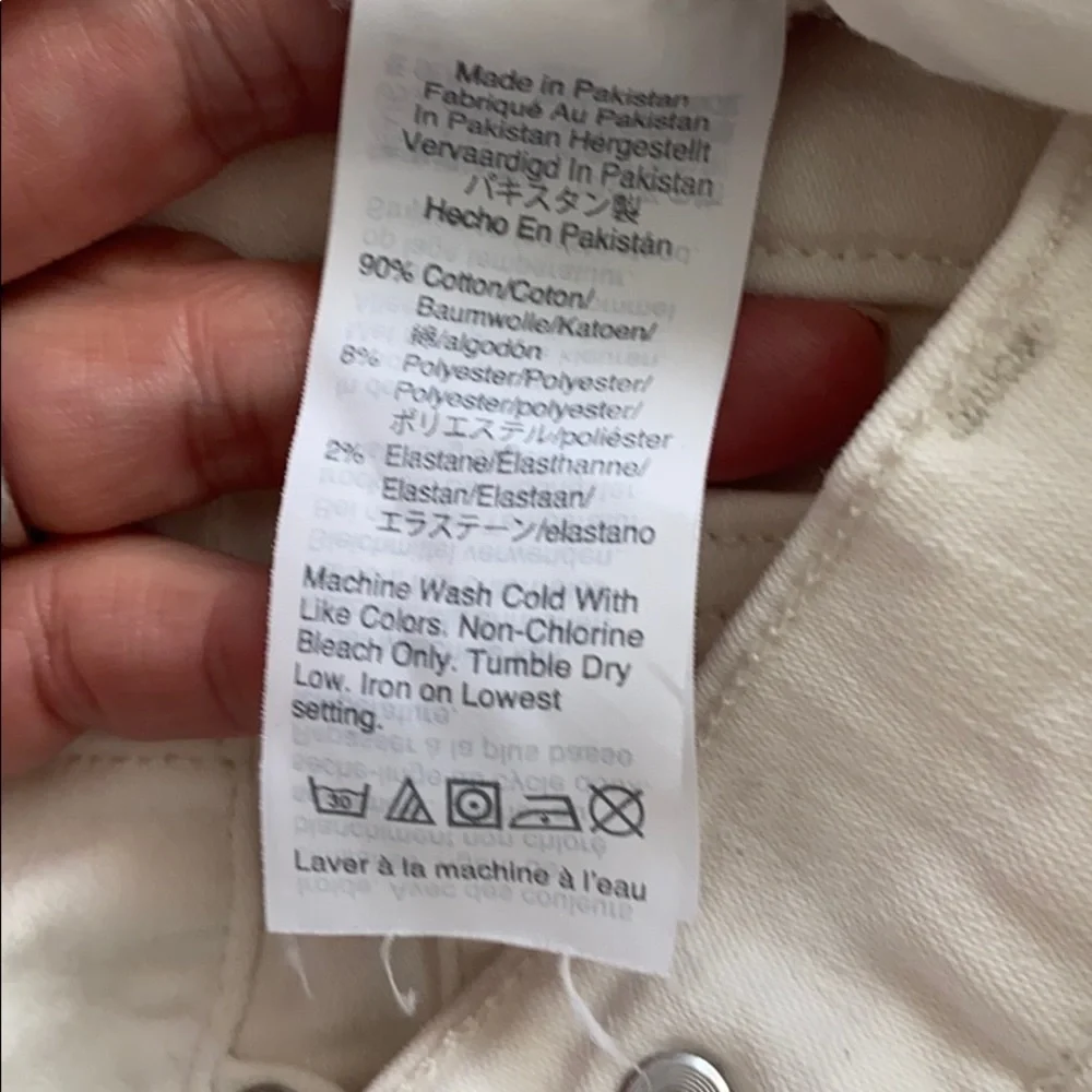 J Crew Vintage straight jean in white denim